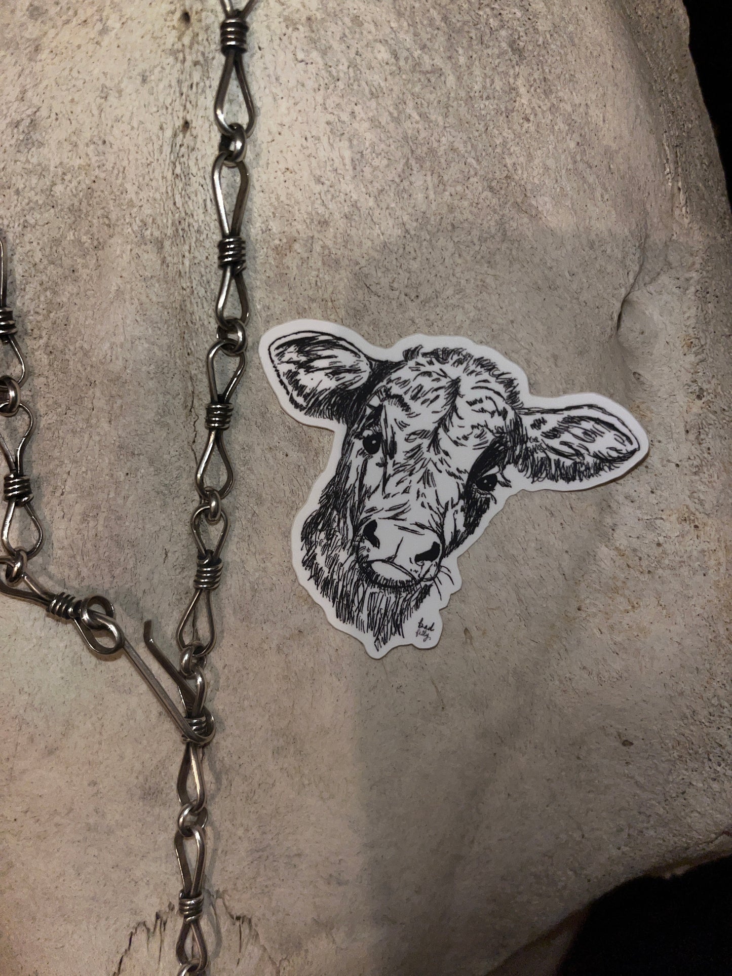 Cow Puppy Sticker