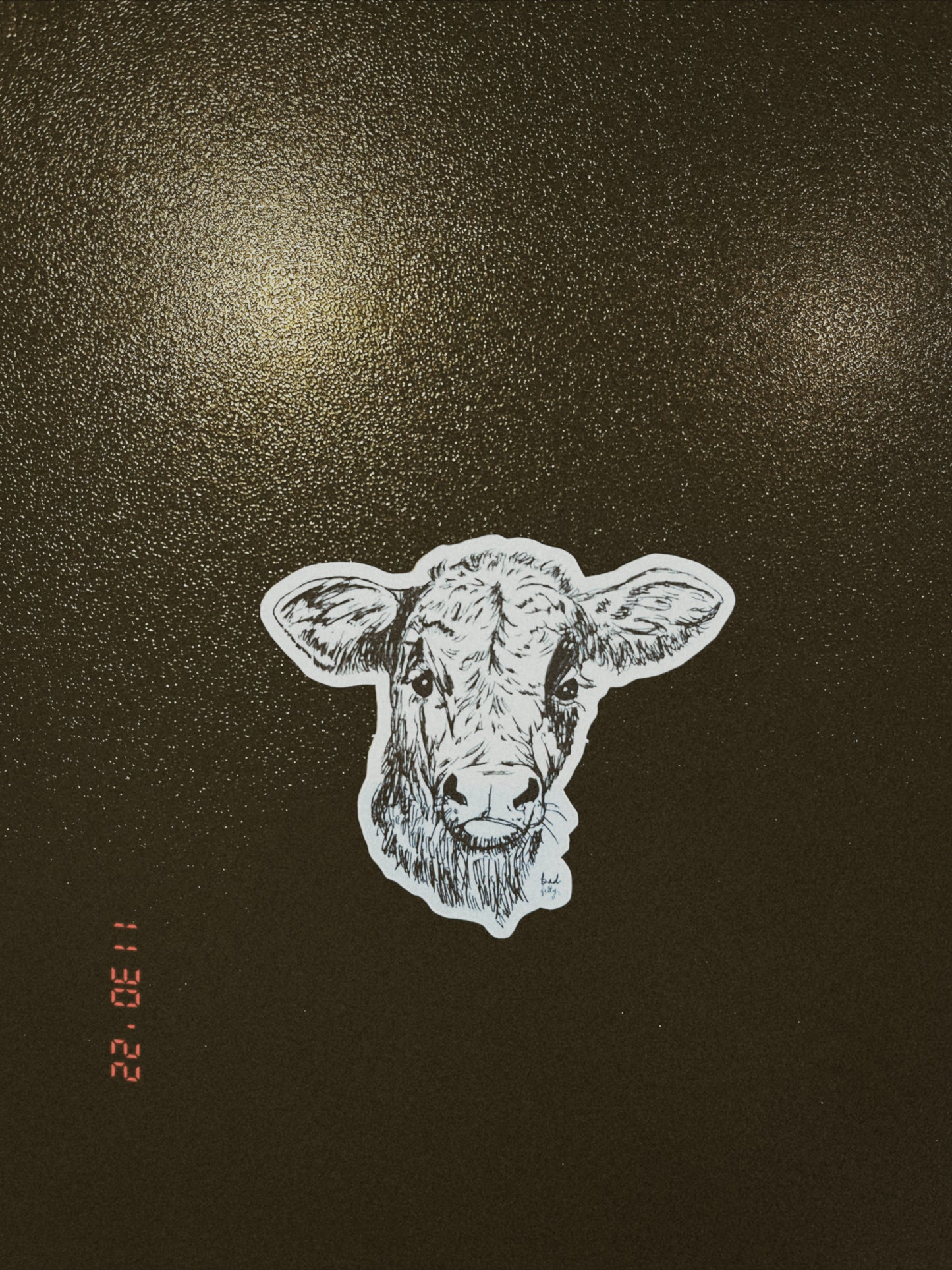 Cow Puppy Sticker