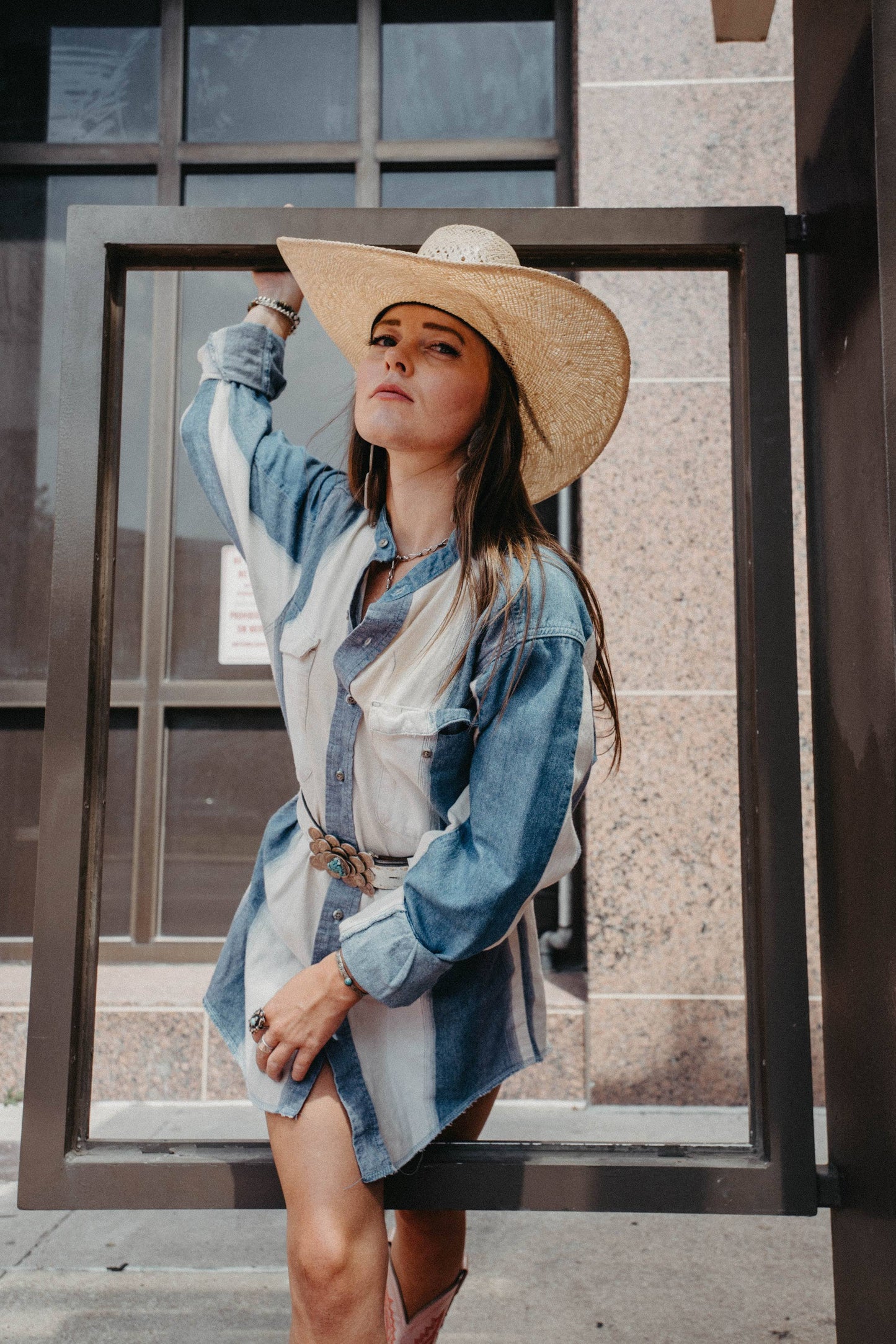 Cowboy Denim Peral Snap