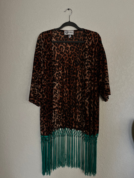 Leopard Fringe Duster