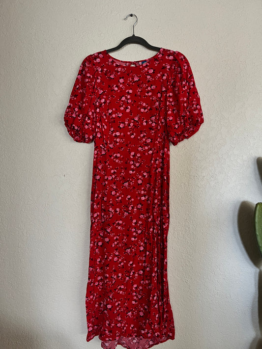 Red Floral Dress