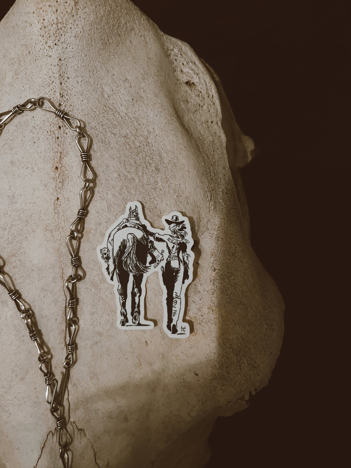 Cowboy Down Sticker
