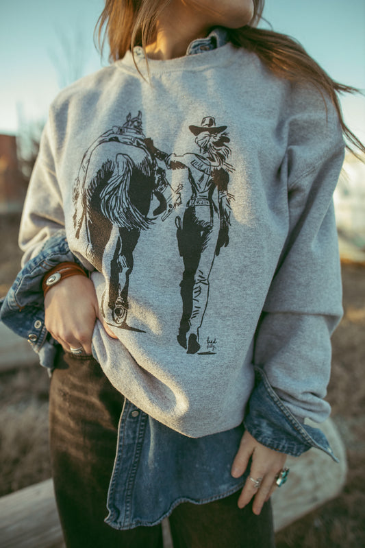 Cowboy Down Crewneck
